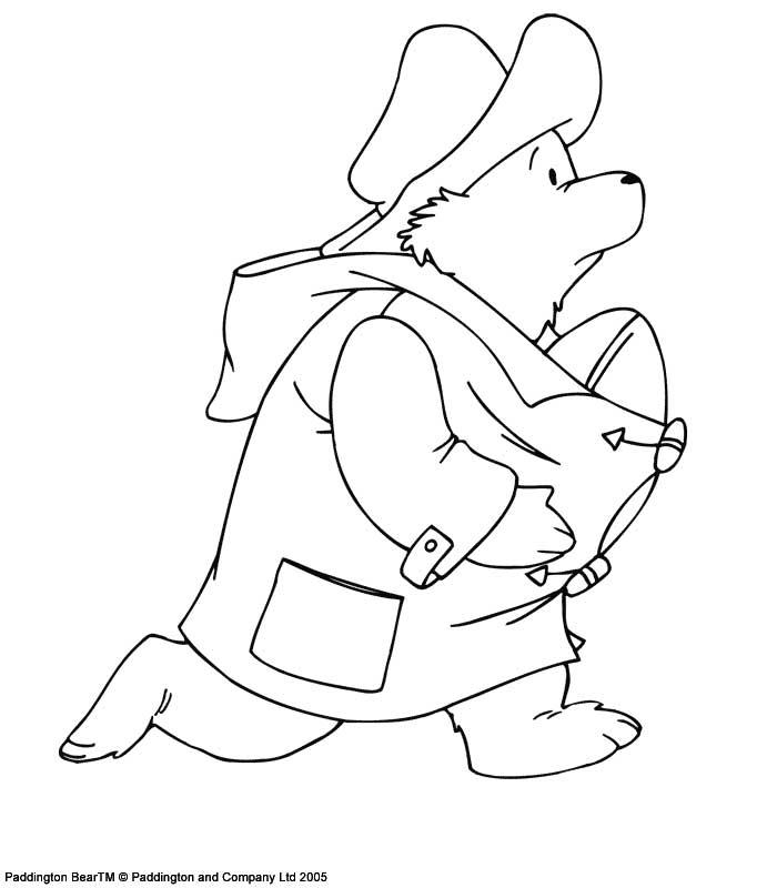 coloriage l ours paddington joue au rugby